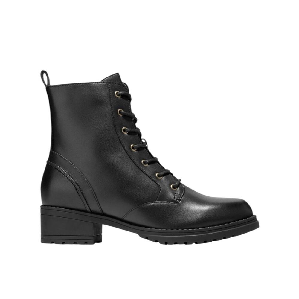 Cole Haan Black Leather Moto Boots